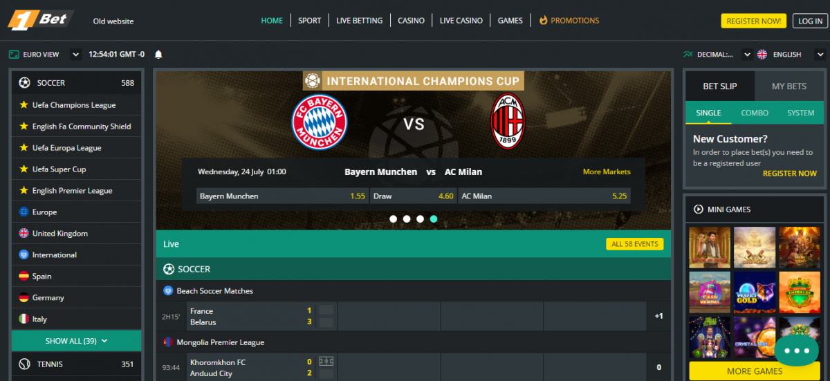1bet официальный сайт
