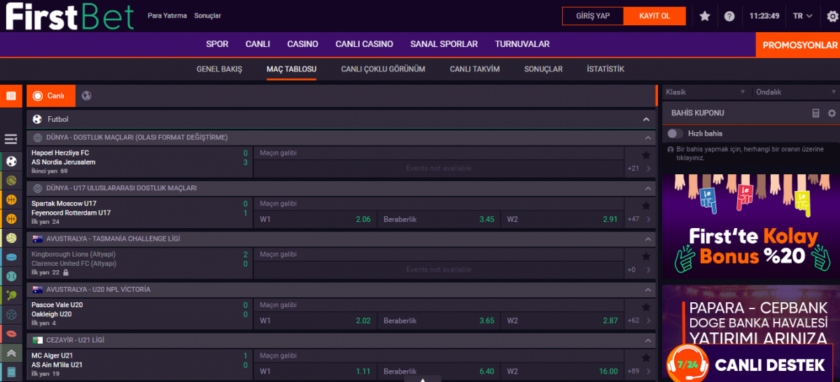 Firstbet ставки на спорт онлайн