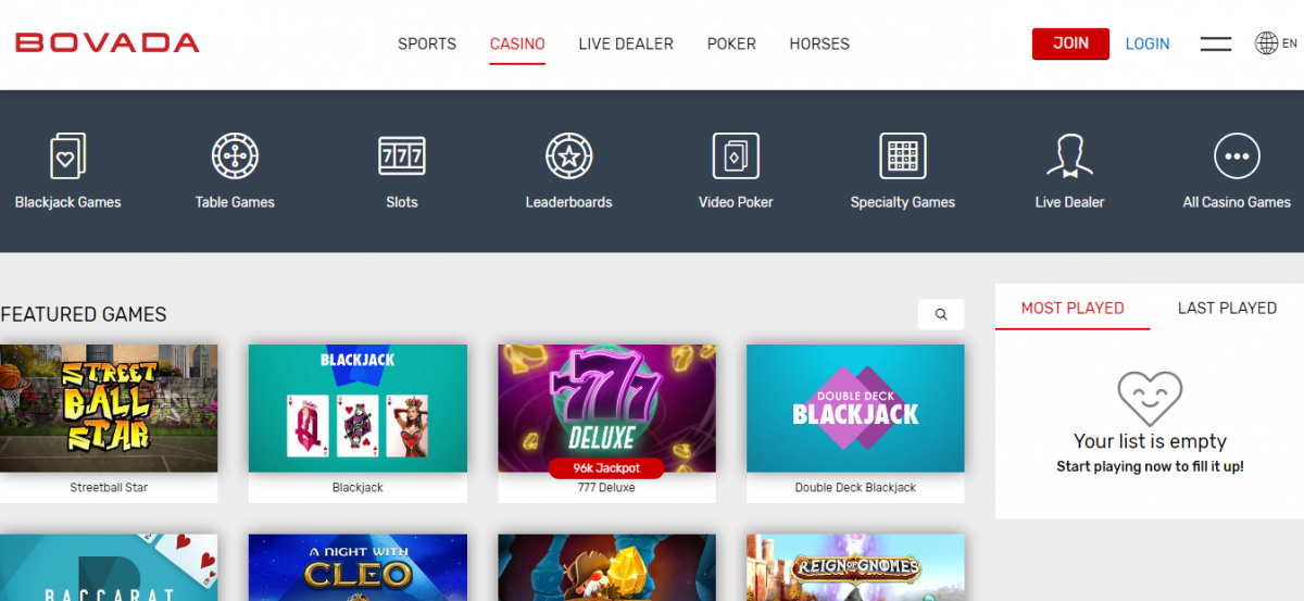 Bovada casino