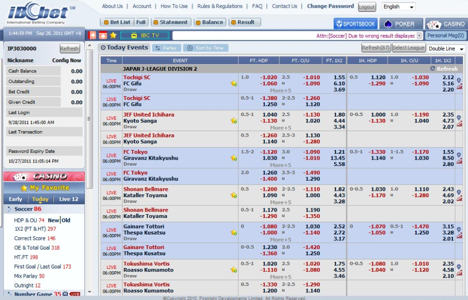 IBCbet букмекерская контора