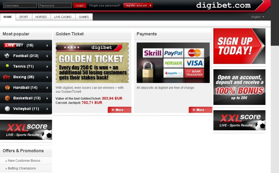 Digibet депозит