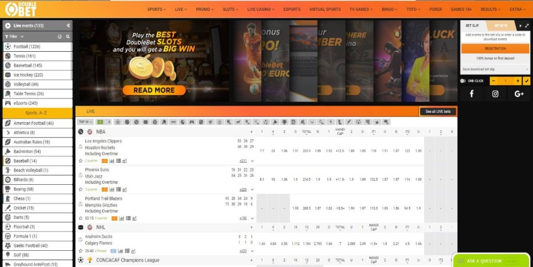 DoubleBet ставки на спорт