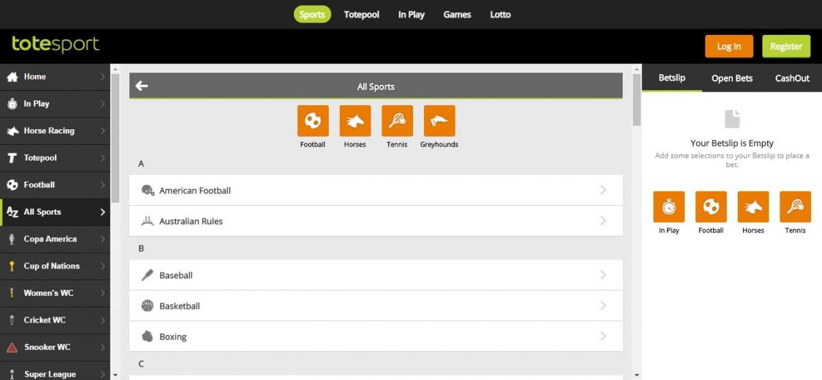 totesport букмекерская контора