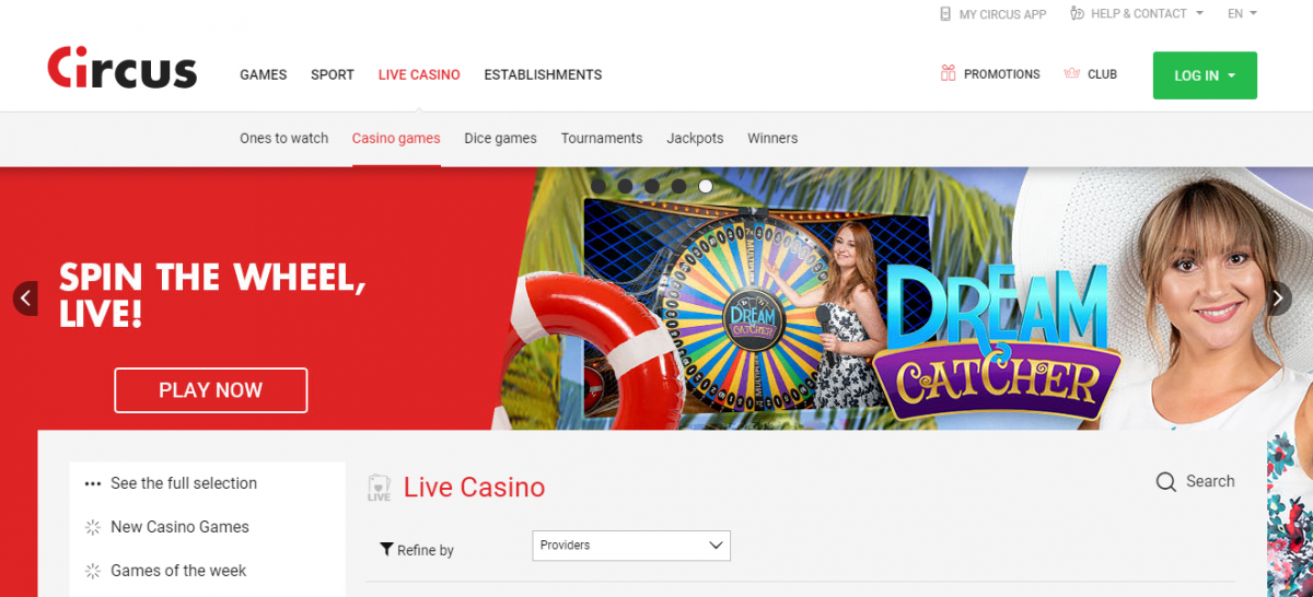 Circus казино онлайн