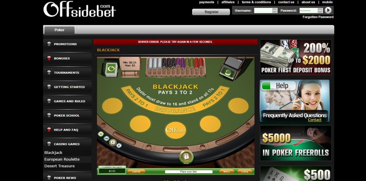 Offsidebet покер