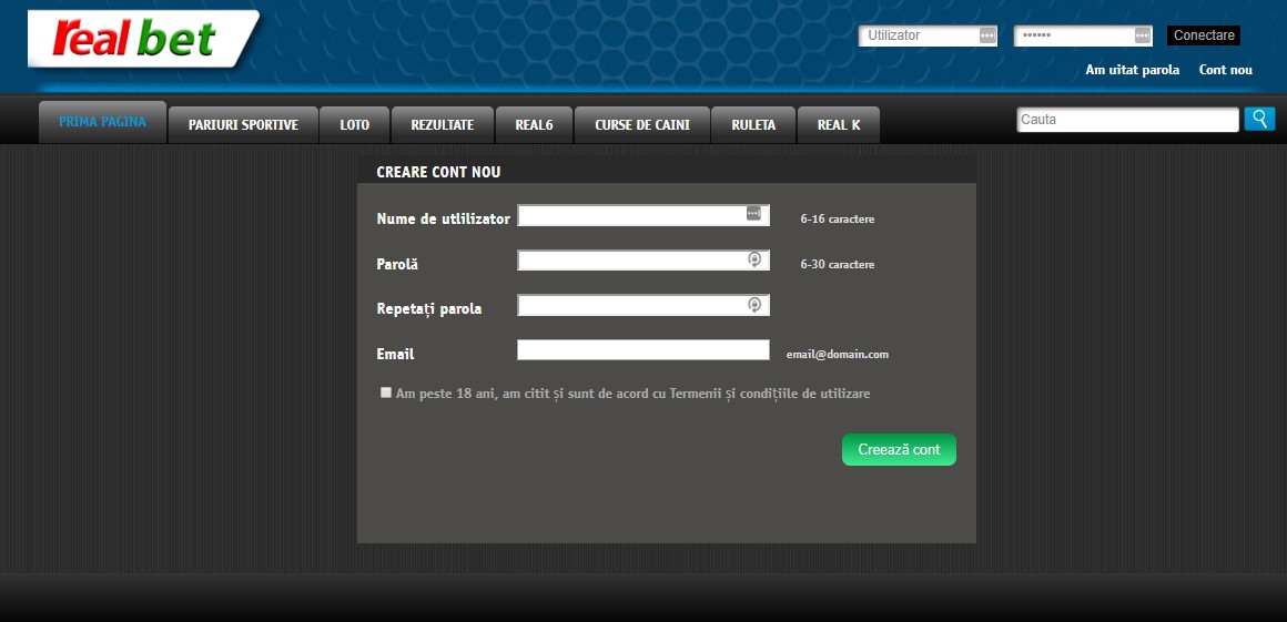 Realbet регистрация