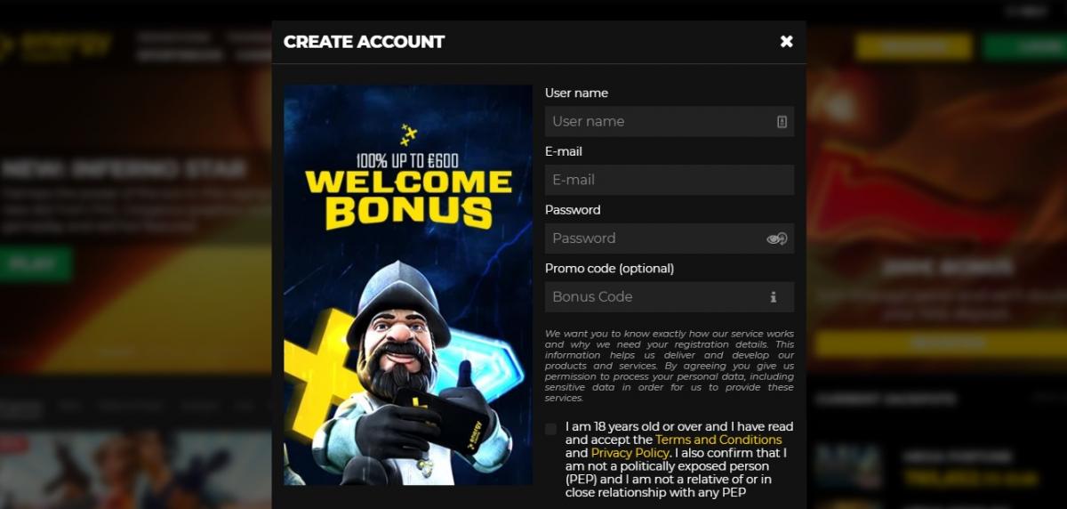 Energybet регистрация