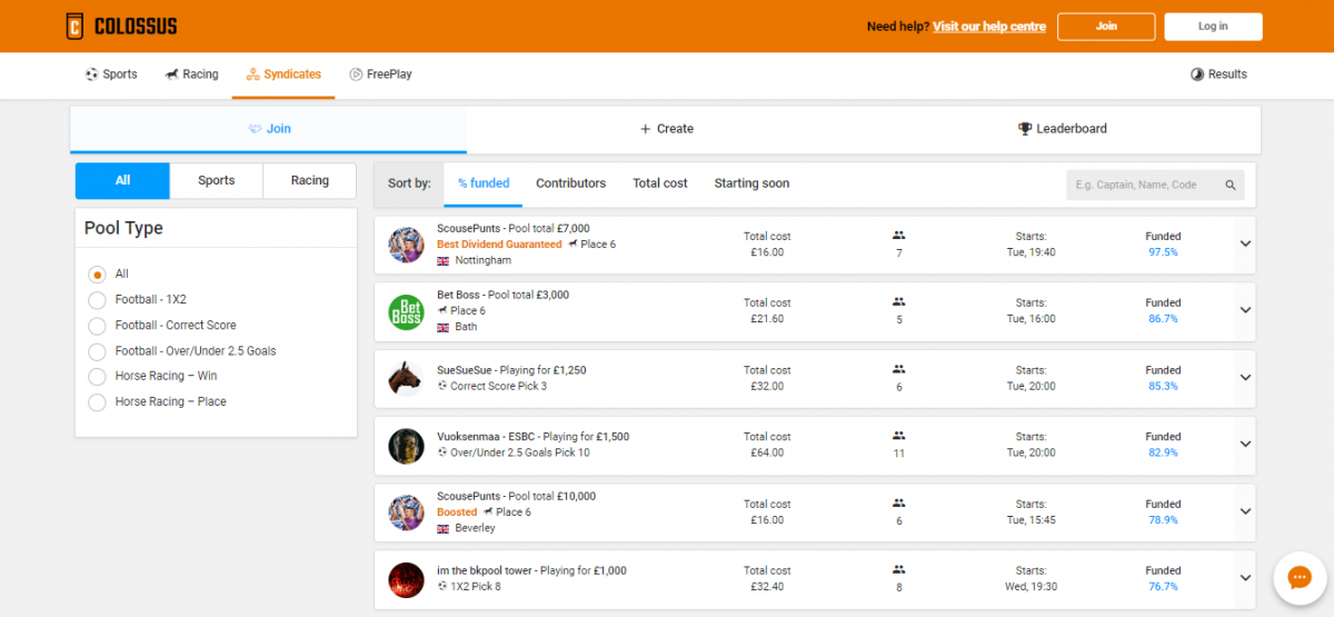 Colossus Bets букмекерская контора