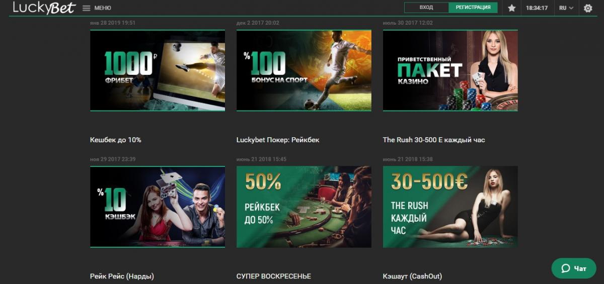 Luckybet коэффициенты