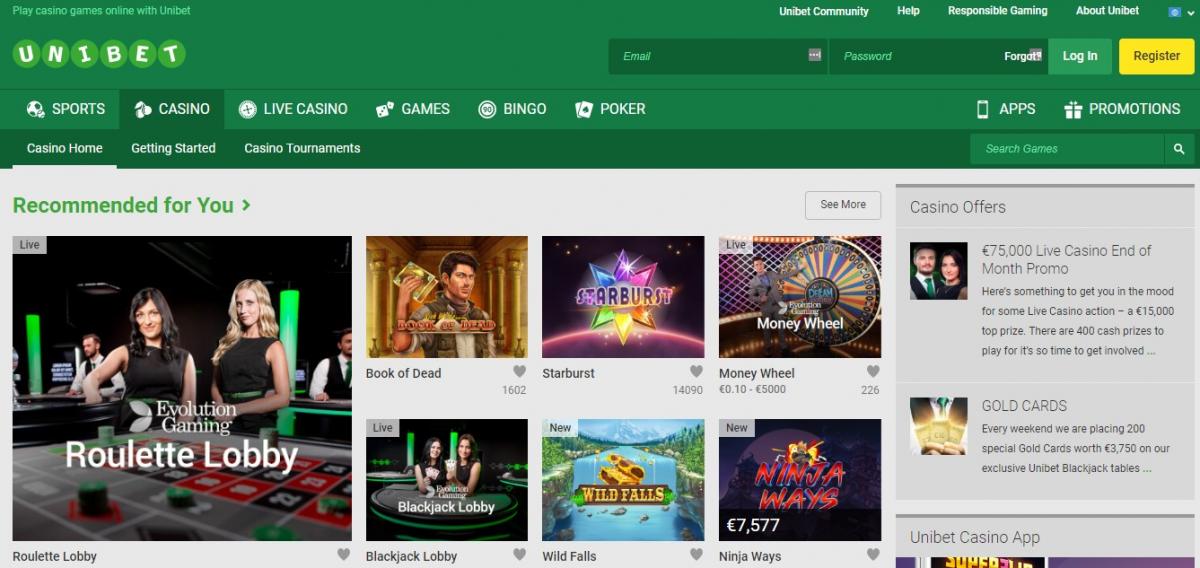 Unibet онлайн казино