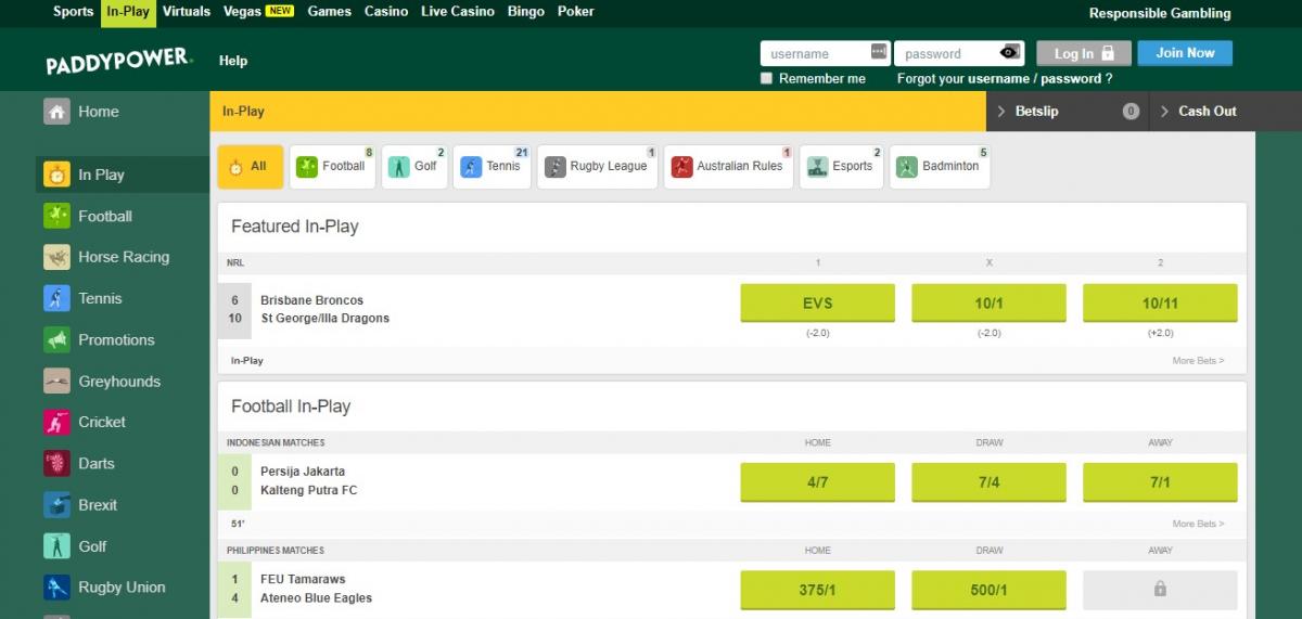 paddy power лайв ставки live