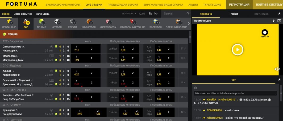 fortuna ставки на спорт