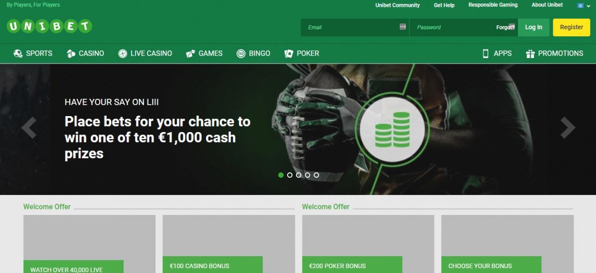 Unibet регистрация