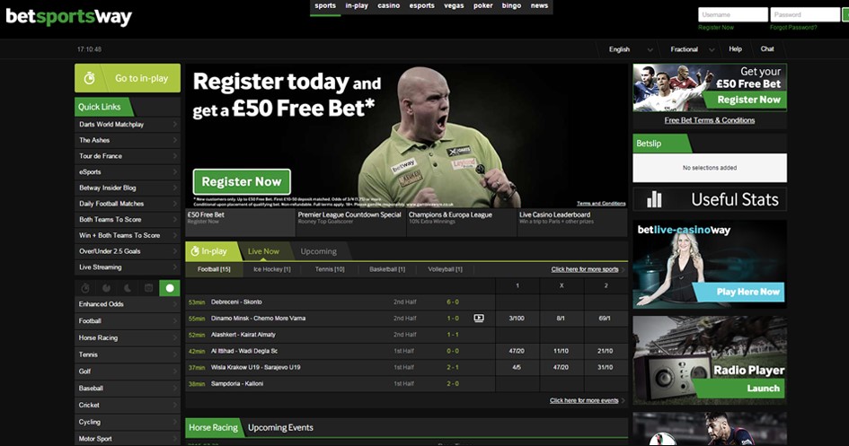 Betway линия