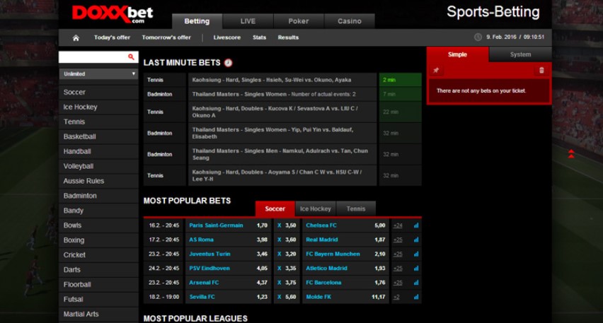 Doxxbet ставки на спорт