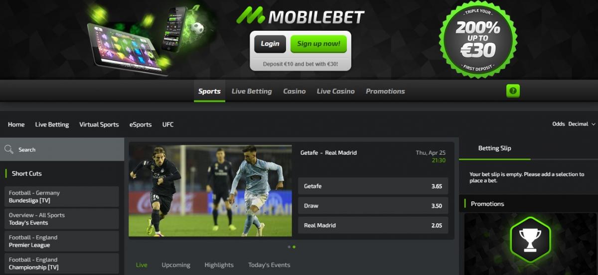 Mobilebet ставки на спорт